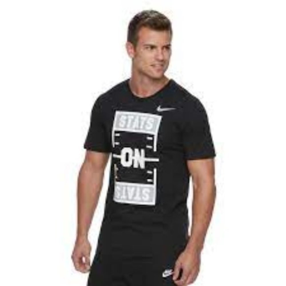3/$25🍾🍾Nike Men's "Stats on Stats" Athletic Cut Tee‎ Shirt